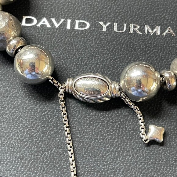 David Yurman 925/18K Sterling Silver Elements Beaded Bracelet - Picture 3 of 5